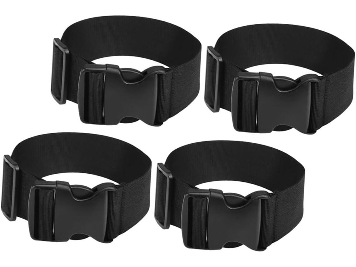 Conjunto De 4 Cintas Ajustáveis Bagagem Com Fivela, Cintas De Nylon Resistentes Malas, Mochilas E Viagens Ao