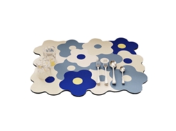 Toalha de Secagem de Pratos com Design Floral Azul e Branco | S/MARCA