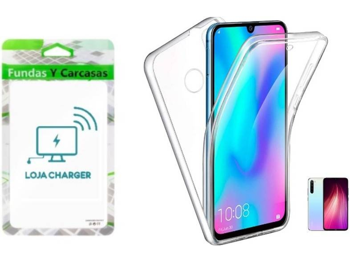 Capa e Película LOJA CHARGER 4X1 360° Proteção total Xiaomi Redmi Note 8 Transparente
