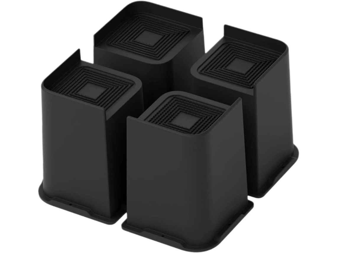 Kit De 4 Niveladores De Móveis Com Almofadas Antiderrapantes Para Uso Doméstico E Profissional Com Acabamento