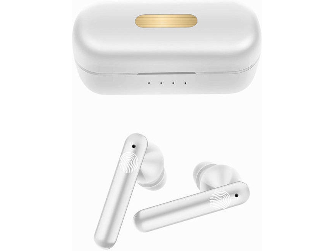 Auriculares Bluetooth True Wireless Enkers 5.0 com Microfone e Estojo de Carregamentobranco