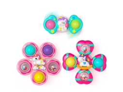 Brinquedos De Ventosa Para Bebês, Giróscópios De Dedo Com Desenhos Animados - Brinquedos Para Banho E Banheira, 3 Unidades Yuysan（h）