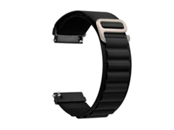 Bracelete Nylonsense Alpine M PHONECARE para Oneplus Watch 4 Preto pulso de 145mm a 190mm