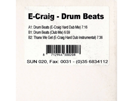 Vinil Drum Beats Sunrise Recordings