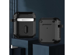 Capa Protetora Para Fones De Ouvido Airpods 1/2 Wing Tpu + Pc À Prova De Choque