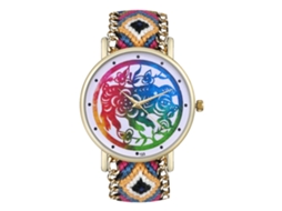 Reloj De Pulsera De Aleación Con Dial Redondo Analógico De Cuarzo Para Parejas