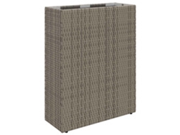 Conjunto 1 Vaso Moderno Vidaxl Cinzento Vime Pe (55 X 22 X 70 Cm)