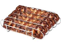 Suporte Para Costelas De Churrasco | 4 Espaços, Grade Vertical Grande E Prática | Acessórios Para C Gokoco