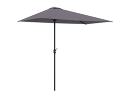 Guarda chuva de Parede CHEZMOI em Formato de Meia lua, Compacto, com Abertura por Manivela, Cinza