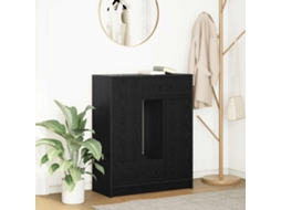 Vidaxl Aparador C/ Gavetas E Portas 73x31x90 Cm Carvalho Preto