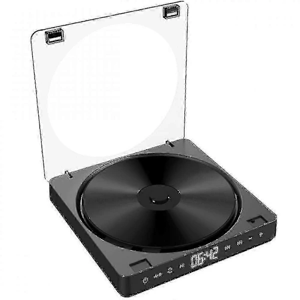 Leitor de Cd Portátil Preto com Visor Digital AQUAFORGE