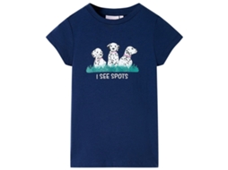 T-shirt Para Criança Azul-marinho 140