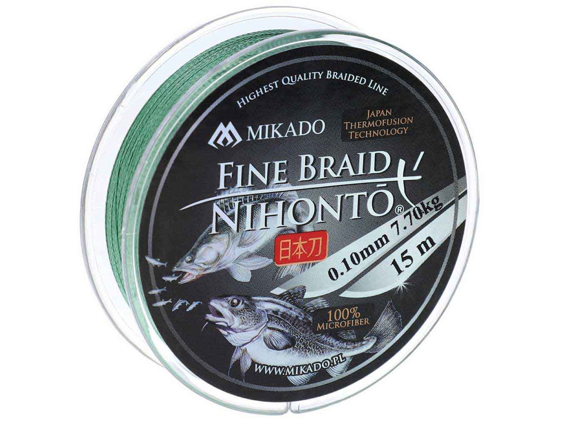 Linha Trançada Nihonto Fine 15 M Verde 0.080 Mmmikado