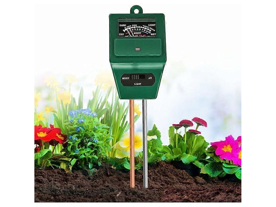 Probador de Solo 3 em 1: Humidade, Luz e Ph. Medidor de Acidez e Monitor de Água para Jardim, Fazenda e Gramado.