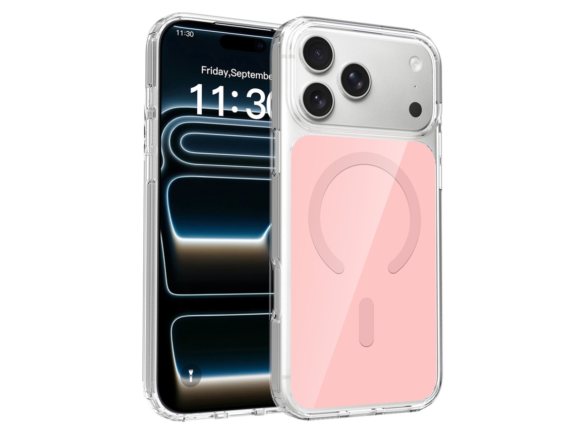 Capa Para Iphone 17 Pro Max Híbrido Anti-choque Robusta Magnético Rosa Czhhmart