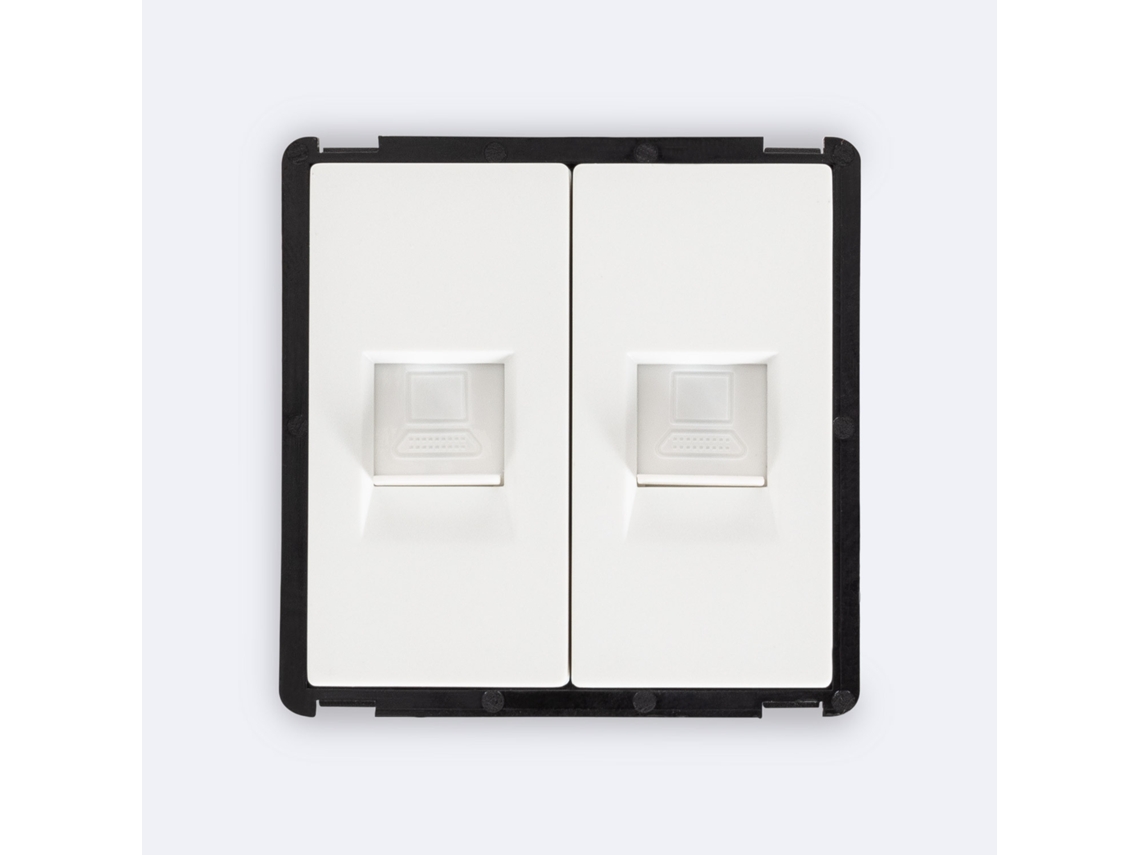 Tomada Rj45 Cat 6 Dupla Internet Modern