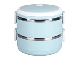 Caja De Almuerzo Térmica Apilable Con Acero Inoxidable 304 Capa Doble Aislada (azul)
