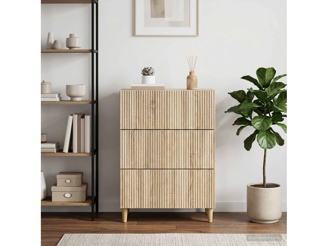 Vidaxl Gabinete De Gavetas 66 X 34,5 X 90 Cm Derivados De Madeira