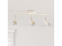 Vidaxl Foco De Teto Com Holofotes Níquel 39 X 10,5 X 10,5 Cm Aço