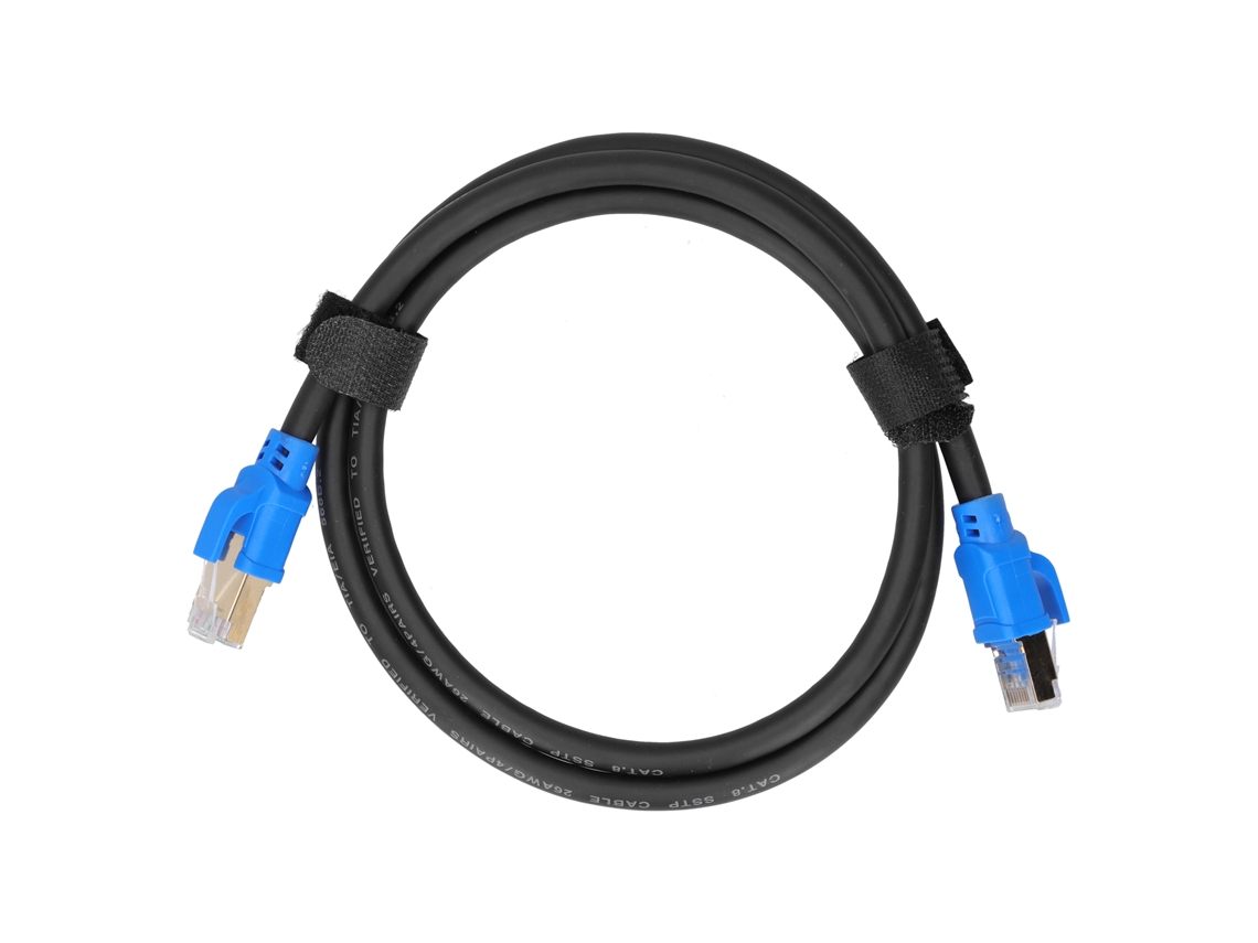 Cable Ethernet Cat8 de 40 Gbps e 2000 Mhz com conector RJ45 dourado para concentradores, roteadores e redes, 1 M | S/MARCA