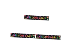 Conjunto De 3 Peças De Banner De Volta Às Aulas Em Papel Adesivo