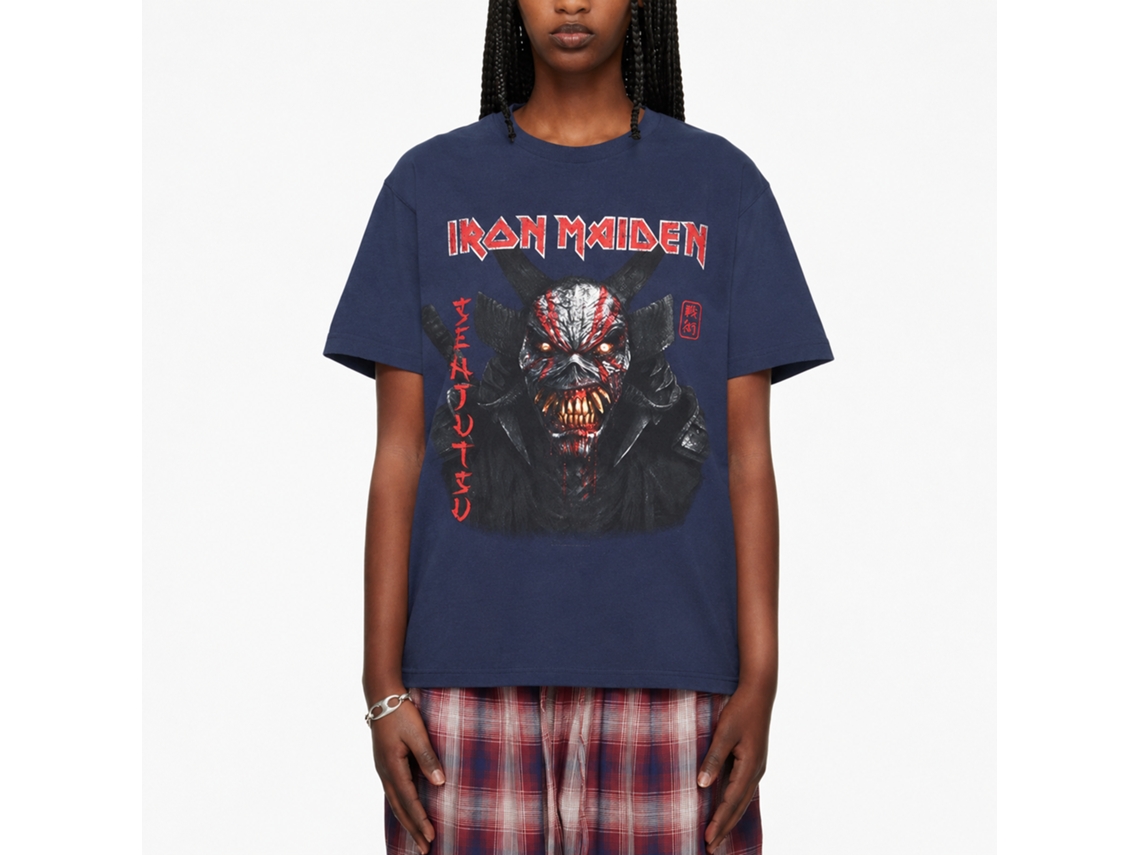 Iron Maiden Senjutsu Back Cover Vertical Logo T-shirt Classic Unisex Adults Size:xl
