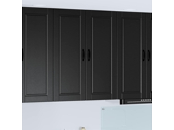 Vidaxl Armário De Parede Porto Preto 80 X 31 X 100 Cm