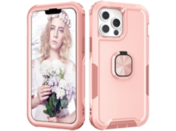 Suporte Casa Quedas Para Iphone 15 Pro Silicone Rosa