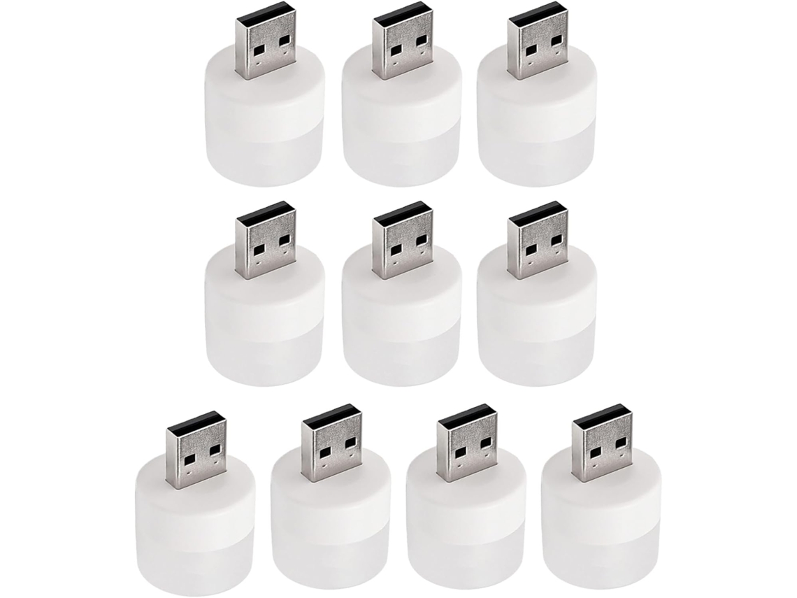 Luminária Led Usb Com 10 Mini Lâmpadas, Lâmpada Redonda Portátil E Econômica Para Quarto, Escritório, Mesa De Cabeceira