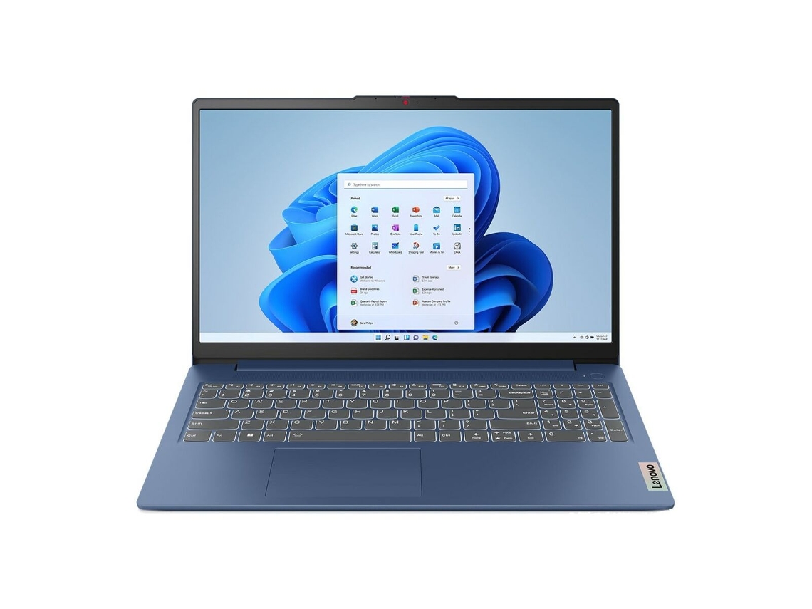 Laptop Lenovo Ideapad Slim 3 15iru8 I3 1315u (azul 512 Gb Ssd 8 Gb Ram 15,6 Tomada Eu Qwerty Us Intel Core I3)