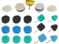 Conjunto De 20 Boinas Polimento 2,5 Cm (1 Polegada), Esponja E Lã