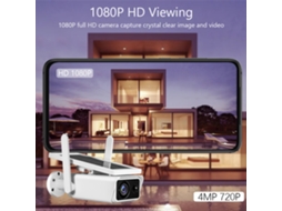 Câmera de Segurança Solar Externa 4mp Sem Fio Wifi com Visão Noturna e Detecção de Movimento Ip66