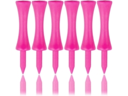 Tees De Golfe Rosa De Plástico, 57 Mm, Tees De Golfe Longos Tipo Castelo, 2 1/4 Polegadas (100 Unidades) Aquaforge (rosa)
