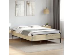 Estrutura De Cama 160x200 Cm Derivados Madeira/metal