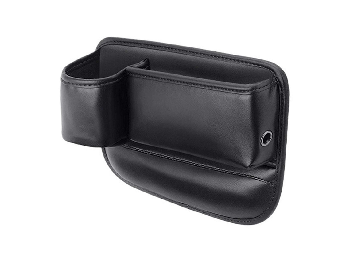 Organizador para Espaço Entre os Bancos do Carro com Porta copos e Compartimento para Chaves e Celular, em Couro Sintético. NOSTALGIA88