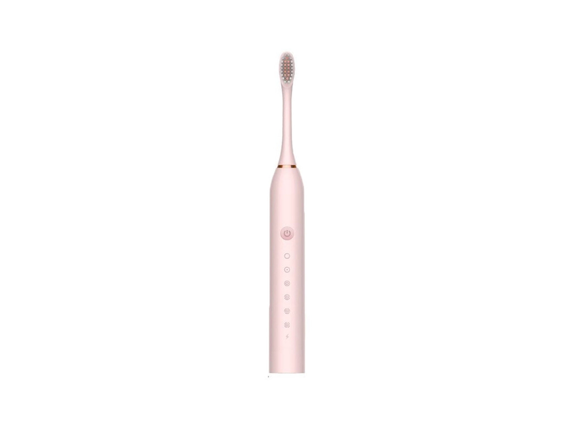 Nova Escova de Dentes Elétrica Sonic Vibrating 6-Speed Adultos Uso Doméstico Recarregável Por Usb Modelo Branco À Prova de Água