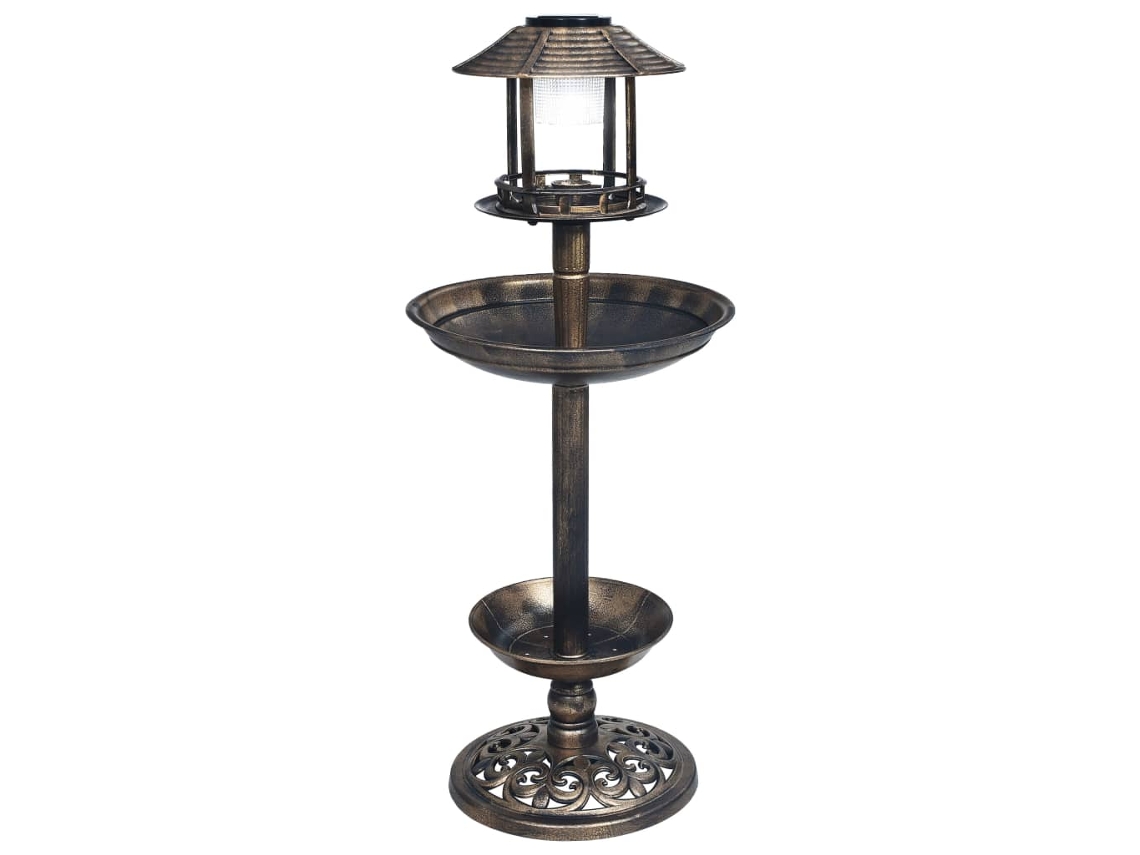Vidaxl Bebedouro Para Pássaros Decorativo Luzes Led Solares Plástico