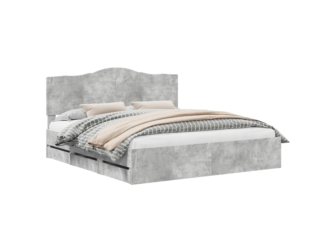 Estrutura de Cama com Gaveta MAISON EXCLUSIVE 180 X 200 Cm cimento cinzento