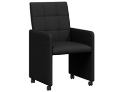 Conjunto 2 Cadeira De Jantar Vidaxl Preto Tecido (58 X 65 X 94 Cm)