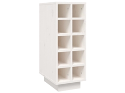 Garrafeira 23x34x61 Cm Madeira de Pinho Maciça Branco MAISON EXCLUSIVE