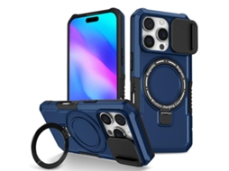 Capa Zruxe Compativel Com Iphone 16 Pro (sliding Camshield - Magsafe - Tpu - Pc - Azul Royal)