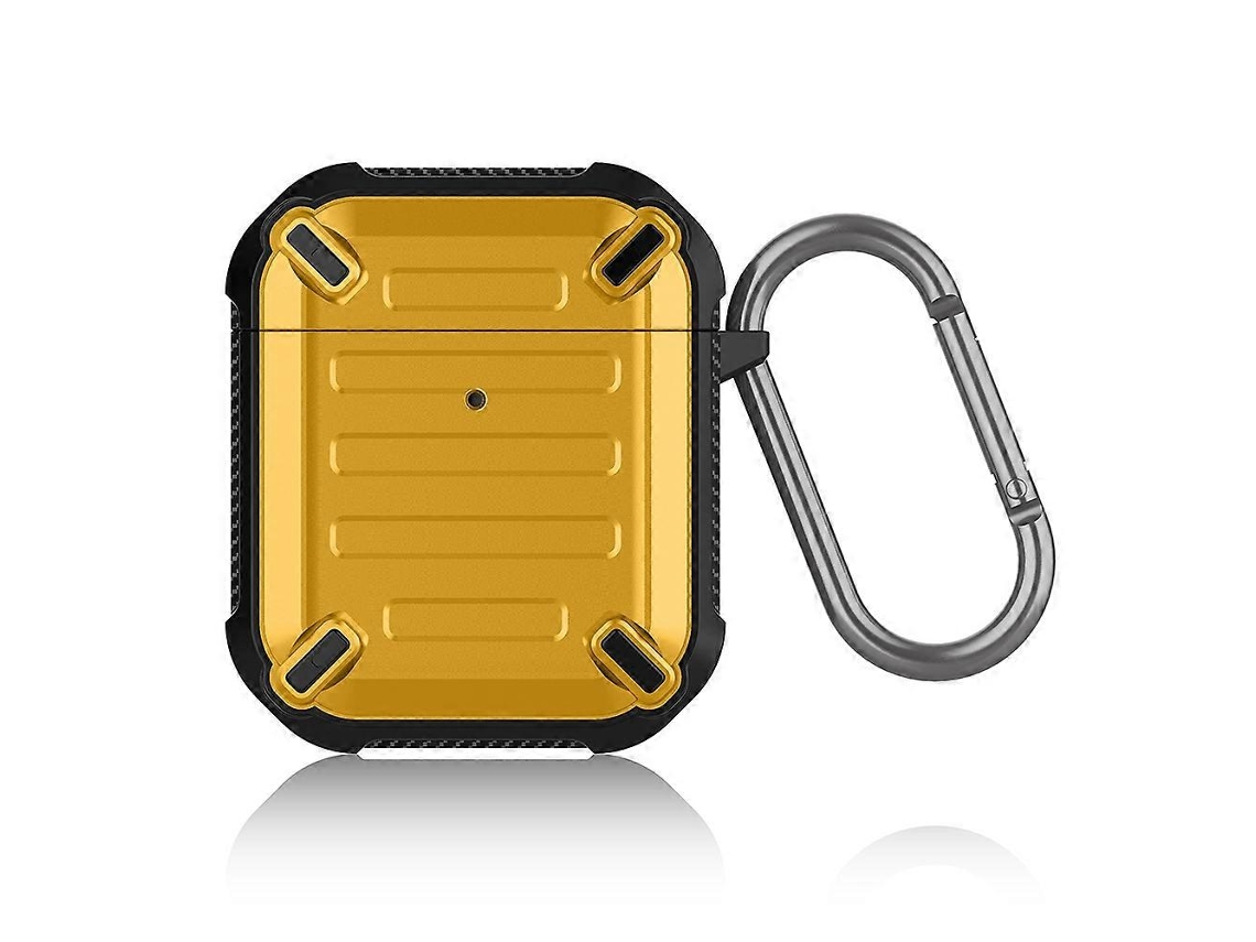 Fones De Ouvido Sem Fio À Prova De Choque, Espada Afiada, Armadura De Silicone, Capa Protetora Para Airpods 1/2, Amarelo