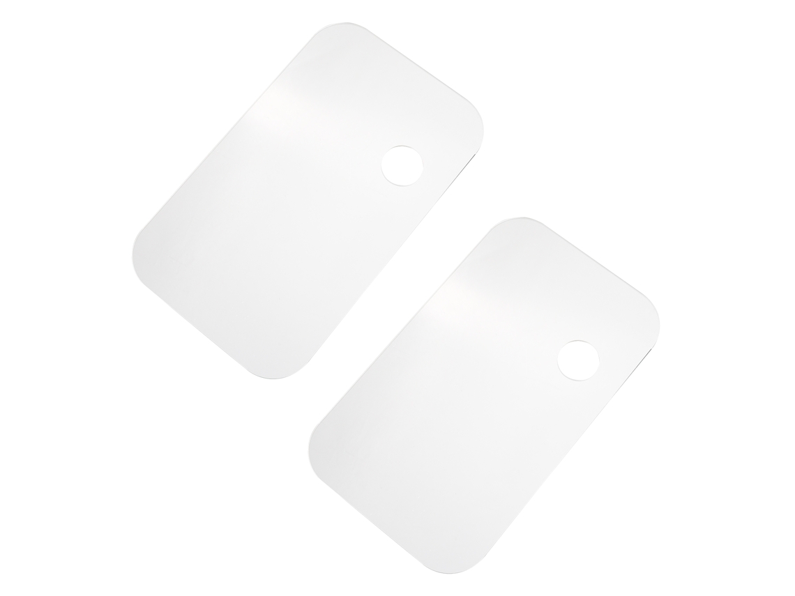2pcs Paleta De Pintura Acrílica Transparente Rectangular Fácil De Limpiar