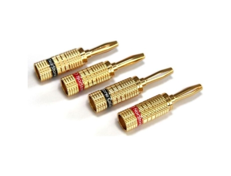 Conjunto de 4 Plugues Banana Folheados a Ouro NORSTONE
