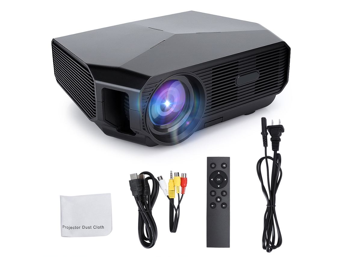 Projetor mini para casa e pequeno escritório EOOCOO (suporta conexão Wifi 1080p)