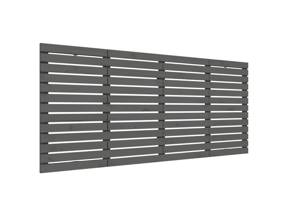 Cabeceira de Parede MAISON EXCLUSIVE em Madeira de Pinho Maciça Cinza (156x3x91,5 cm)