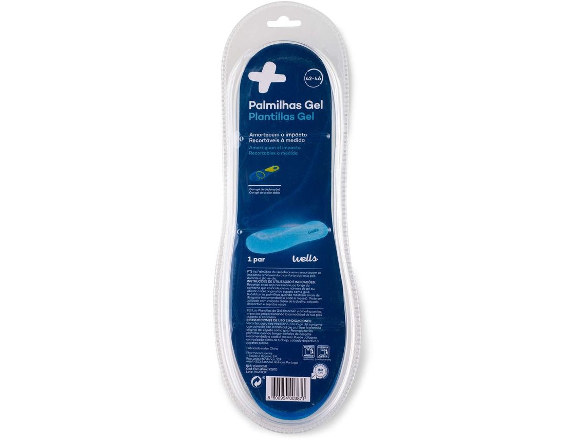 Palmilha Gel WELLS Sport 42-46