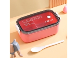 Lancheira de Plástico Resistente Ao Calor, para Armazenamento de Alimentos e Recipiente Hermético MDUG (vermelho)