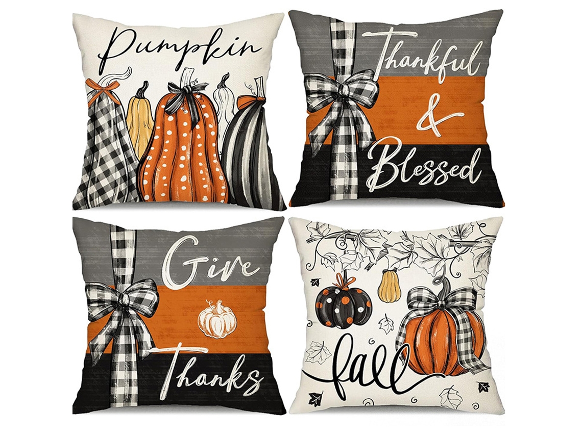 Capas de Almofadas de Abóbora Decorativas Conjunto de 4 NEVEANCE