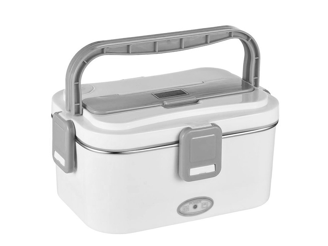Caja De Almuerzo Calientador Portátil 1.8l Acero Inoxidable 110/220v+12v/24v Con Tenedor Y Cuchara